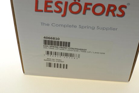 Пружина передняя lesjofors 4066810