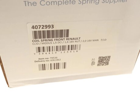 Пружина передня lesjofors 4072993