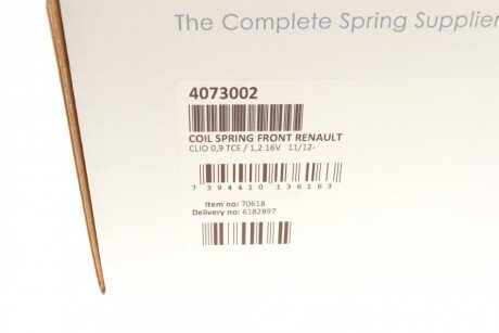 Пружина передняя lesjofors 4073002