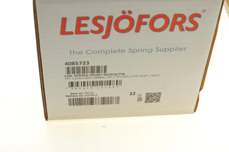 Пружина передня lesjofors 4085723