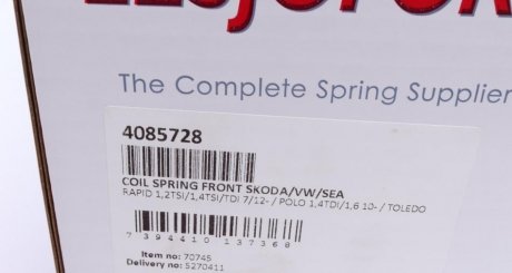 Пружина передня lesjofors 4085728