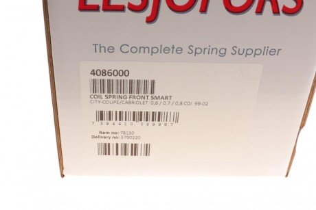 Пружина передня lesjofors 4086000