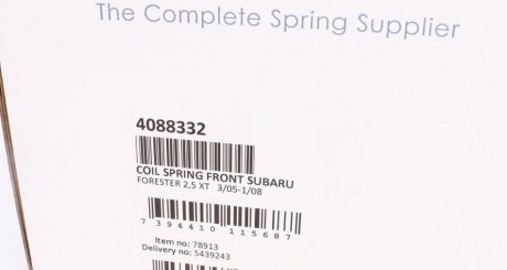 Пружина передня lesjofors 4088332