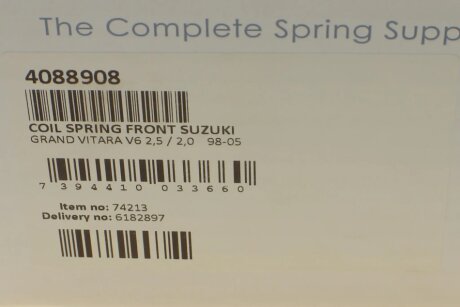 Пружина передня lesjofors 4088908