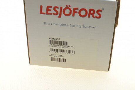 Пружина передня lesjofors 4092535