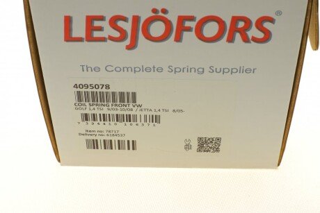 Пружина передняя lesjofors 4095078