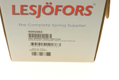 Пружина передняя lesjofors 4095093