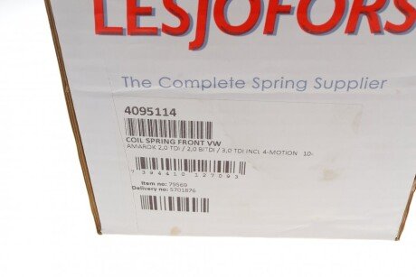 Пружина передня lesjofors 4095114