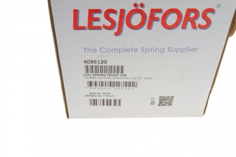 Пружина передняя lesjofors 4095120