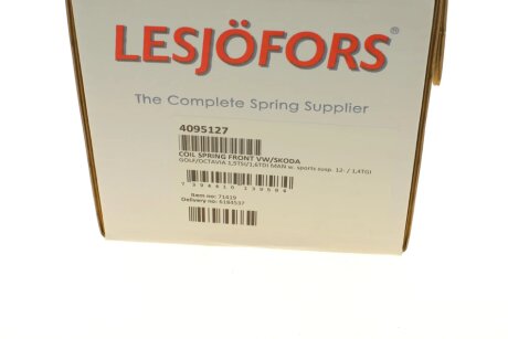 Пружина передняя lesjofors 4095127
