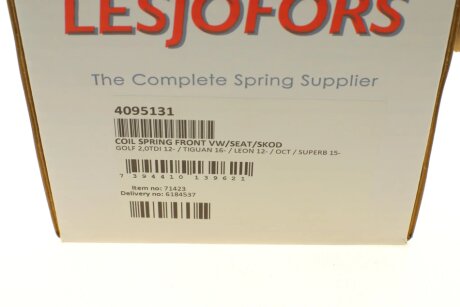 Пружина передняя lesjofors 4095131