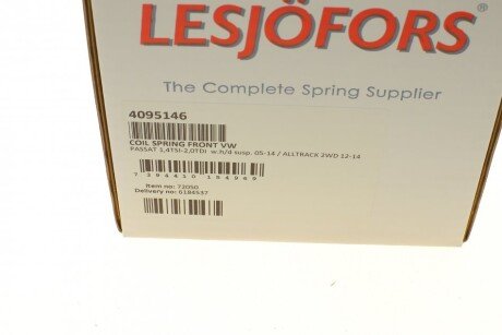 Пружина передняя lesjofors 4095146