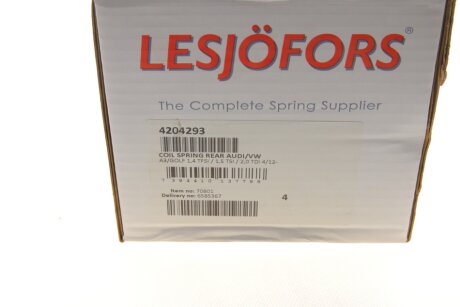Пружина задняя lesjofors 4204293