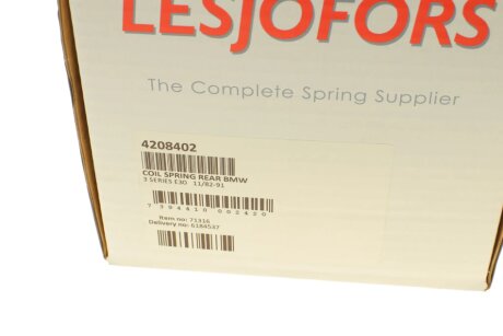 Пружина задняя lesjofors 4208402