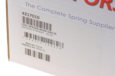 Задня пружина lesjofors 4217010