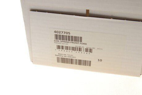 Пружина передняя lesjofors 4027705