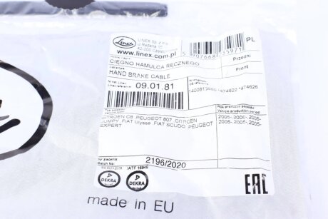 Трос ручника linex 090181