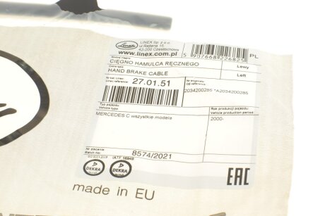 Трос ручника linex 270151