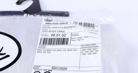 Трос ручника linex 060102