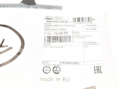 Трос ручного гальма linex 150223