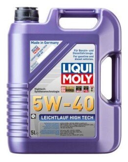 ОЛИВА МОТОРНА LEICHTLAUF HIGH TECH 5W-40 5Л liqui Moly 2328