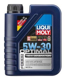 LM 1л OPTIMAL NEW GENERATION 5W-30 Масло мотор. синтетическое ACEA C2/C3, API SN Plus, MB 229.31 liqui Moly 39030