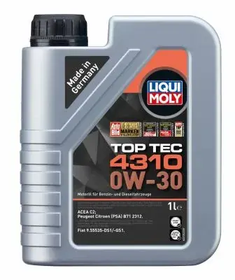 LM 1л TOP TEC 4310 Олива двиг. 0W-30 ACEA C2, Peugeot Citroen (PSA) B71 2312, Fiat 9.55535 -DS1, Fiat 9.55535 -GS1 liqui moly 2361