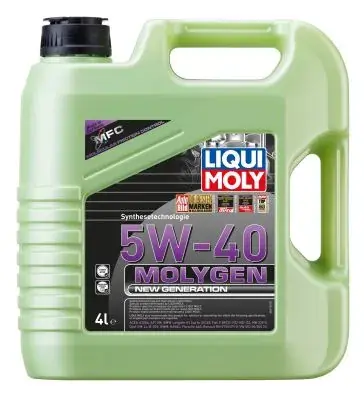 LM 4л Molygen New Generation 5W-40 НС-синтетичне моторне масло API CF/SN, ACEA A3/B4, BMW LL-01, MB: 229.5, RN 0700, VW 502 00/505 00 liqui moly 8578