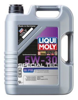 LM 5л SPECIAL TEC B FE 5W-30 Олива двиг. синтетична ACEA A5/B5, API SL, BMW Longlife-01 FE liqui Moly 21382
