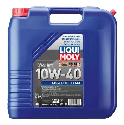Масло моторное MoS2 Leichtlauf 10W-40 (20 л) Liqui Moly 1089 (фото 1)