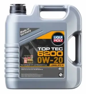 Моторна олива TopTec 6200 0W-20, 4л. liqui moly 20788