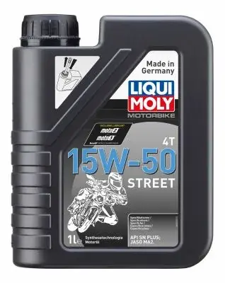 ОЛИВА 4T НС-СИНТ. ДЛЯ МОТОЦИКЛІВ MOTORBIKE 4T 15W-50 STREET 1л liqui moly 2555
