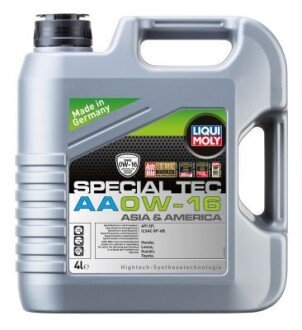 Олива моторна SPECIAL TEC AA 0W-16 4л liqui Moly 21327