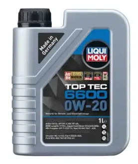 ОЛИВА МОТОРНА TOP TEC 6600 0W-20 1Л liqui moly 21410