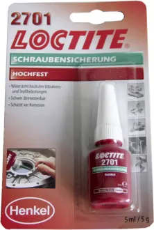 Фиксатор резьбы 2701 анаэробный, высокой прочности 5мл loctite 195911