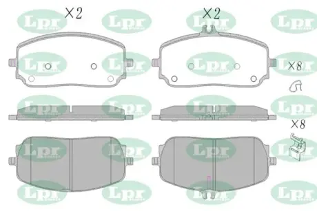 Тормозні (гальмівні) колодки LPR 05P2135K