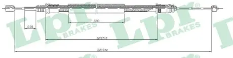Трос ручного гальма LPR C0704B