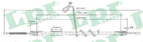 Трос ручного гальма lpr C0293B