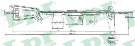 Трос ручного гальма lpr C0481B