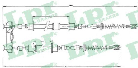 Трос ручного гальма lpr C0572B