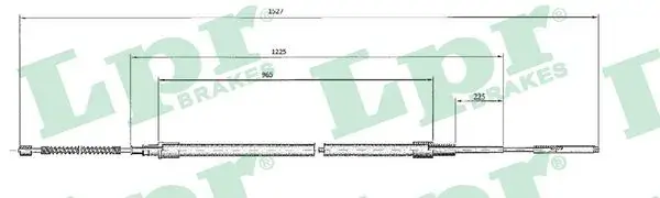 Трос ручного гальма LPR C0964B