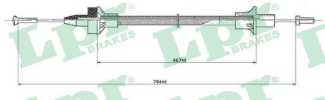 Тросик сцепления lpr C0076C