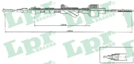 Тросик сцепления LPR C0103C