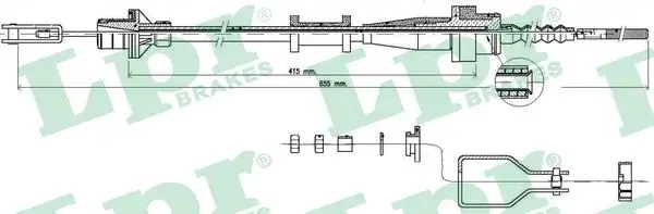 Тросик сцепления LPR C0114C