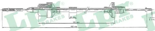 Тросик сцепления LPR C0123C