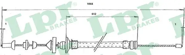 Тросик сцепления LPR C0176C