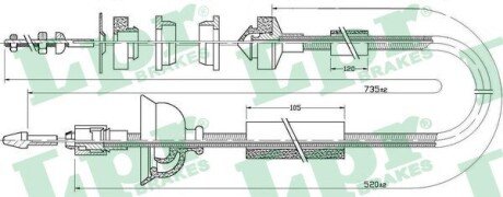 Трос зчеплення lpr C0323C