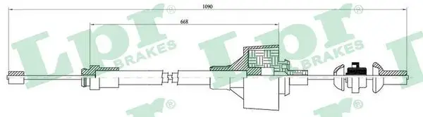 Тросик сцепления LPR C0480C