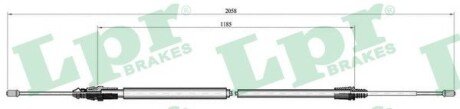 Тросик стояночного тормоза lpr C0004B на Пежо 308