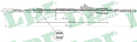 Тросик стояночного тормоза lpr C0030B на Ауди 100 с3